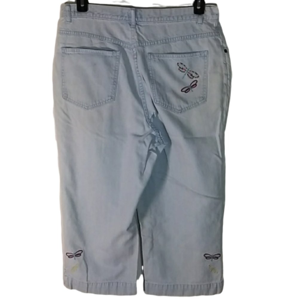Christopher & Banks Butterfly Capris Size 12 C2